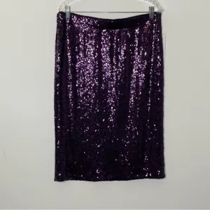 Liz Claiborne Purple Sequin Pencil Skirt