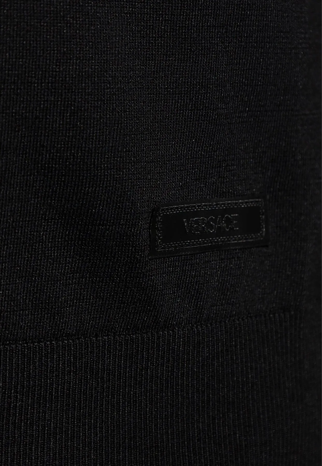 Logo Label Long-Sleeved Polo T-shirt