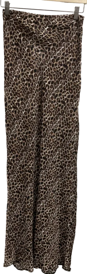Lola Rae Brown Leopard Print Skirt UK S/M