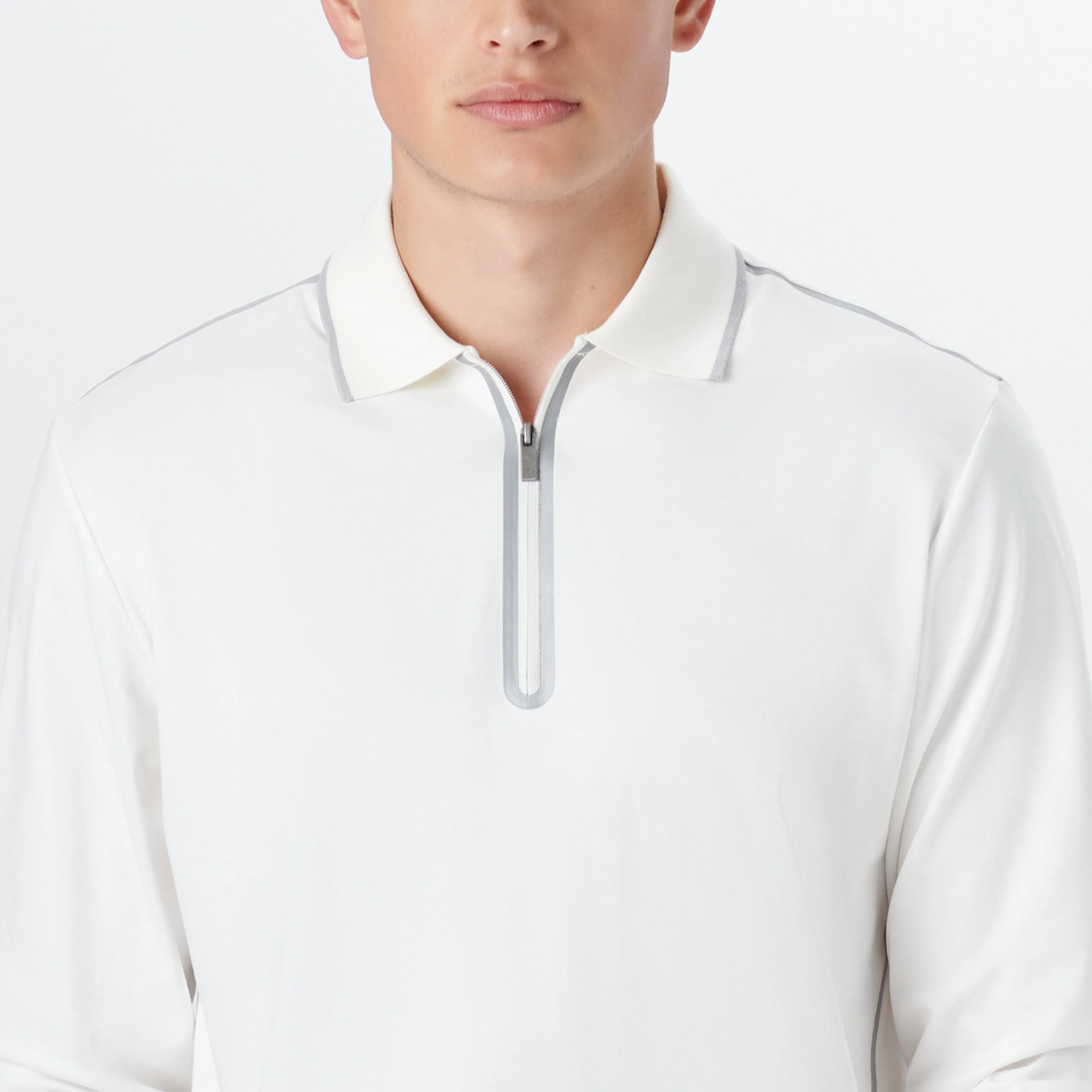 Long Sleeve Quarter Zip Polo