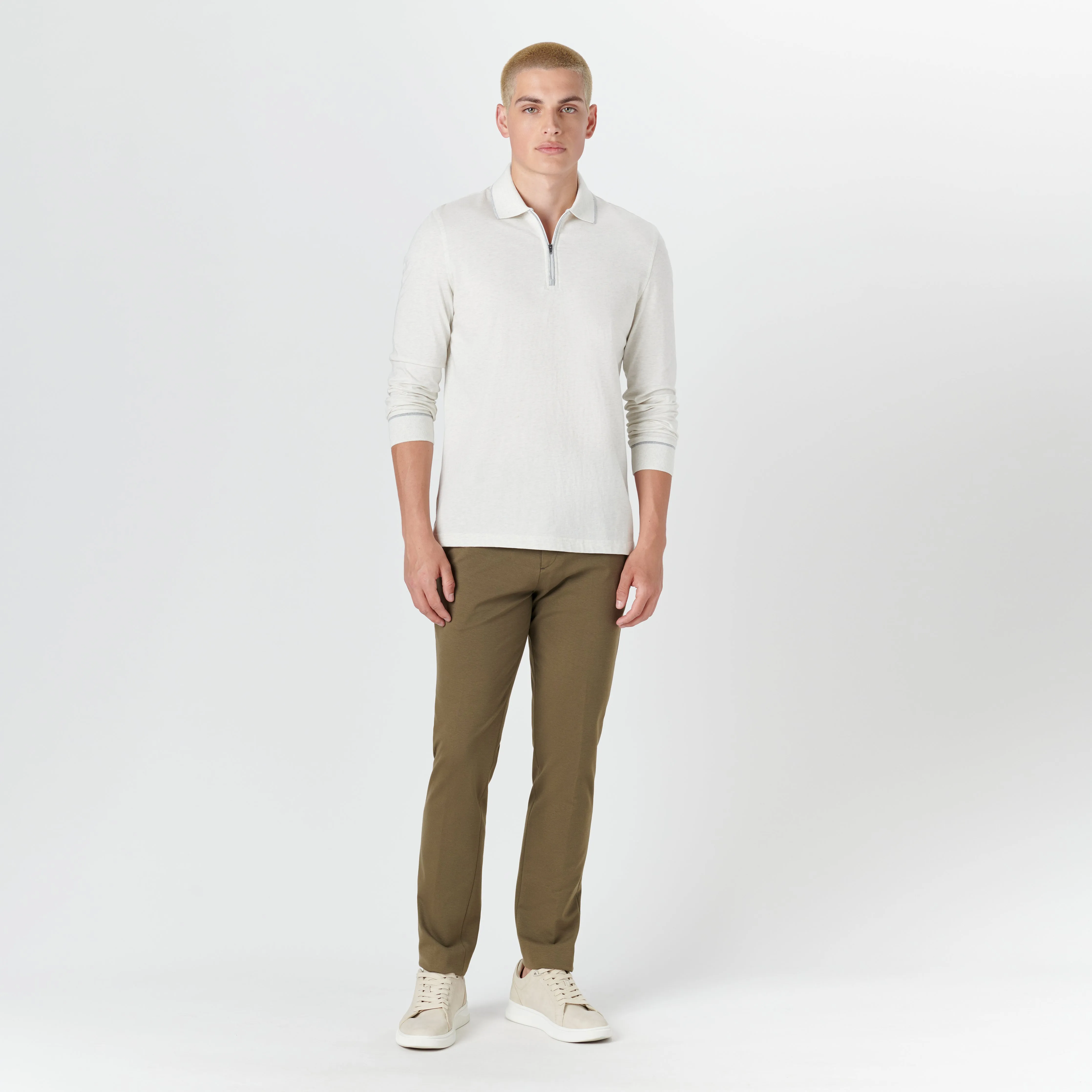 Long Sleeve Quarter Zip Polo