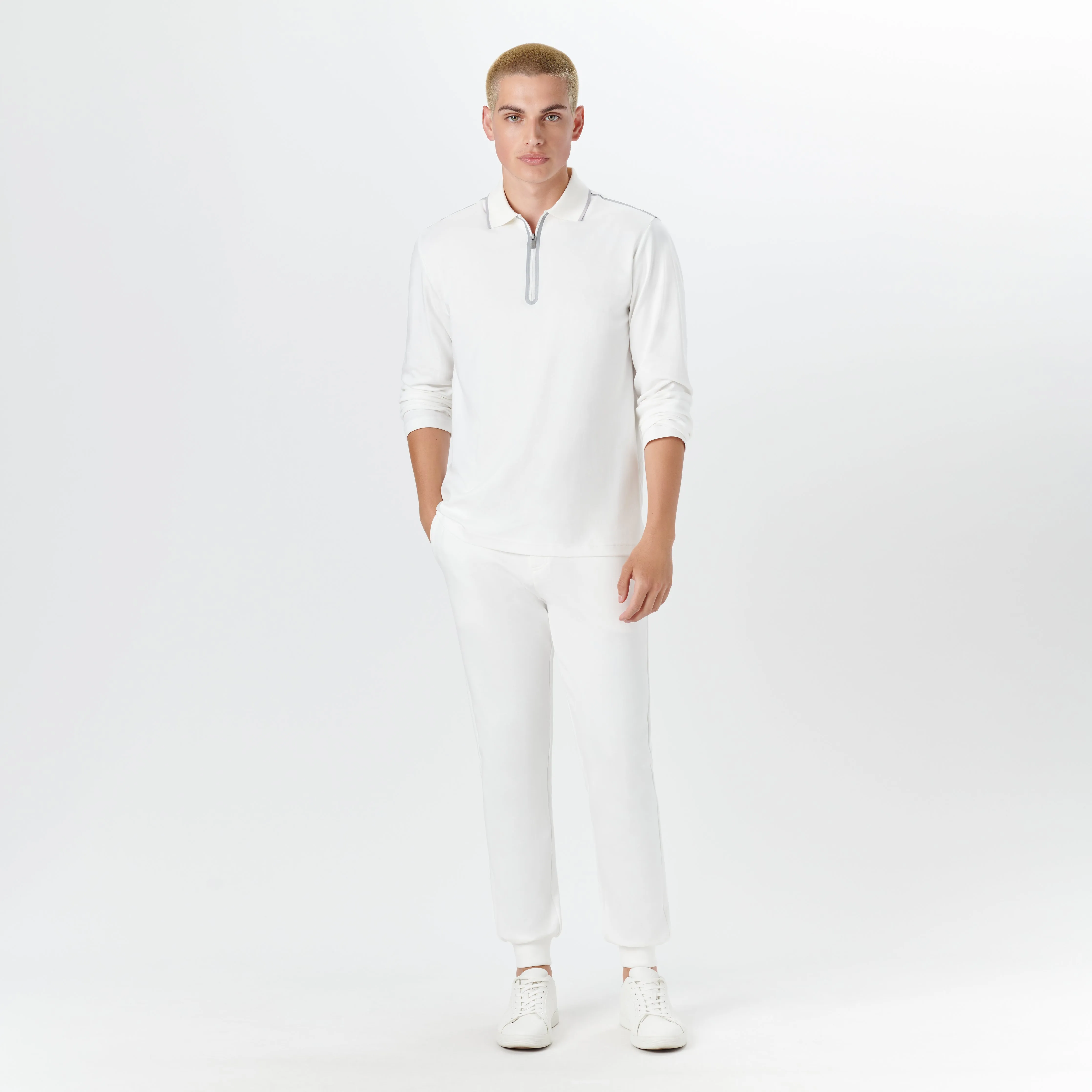 Long Sleeve Quarter Zip Polo