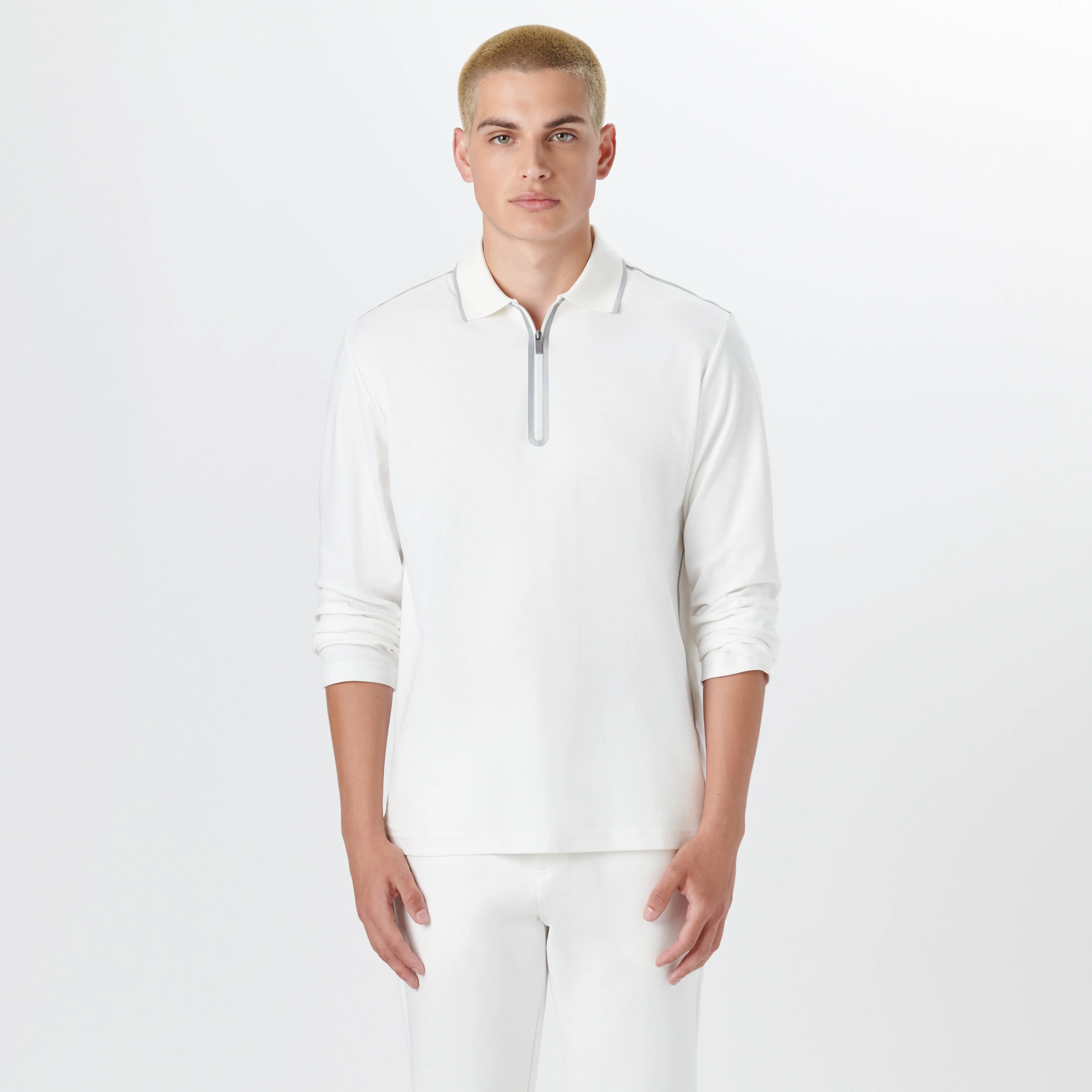 Long Sleeve Quarter Zip Polo