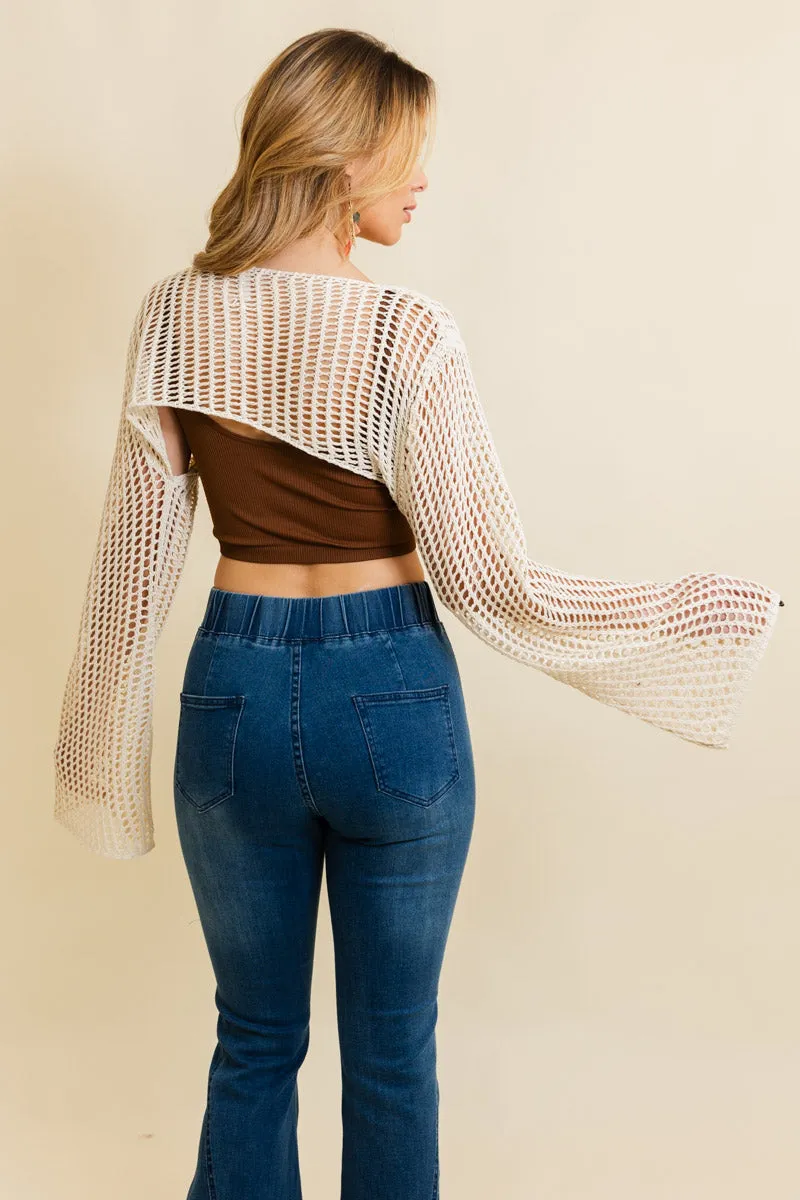 Loom Knitted Cropped Sweater - 3 colors