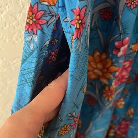Loungees Women’s Floral 100% Cotton Maxi Dress. House Dress. Muumuu. Sz L