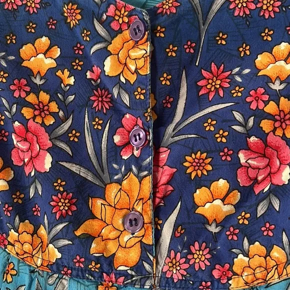 Loungees Women’s Floral 100% Cotton Maxi Dress. House Dress. Muumuu. Sz L