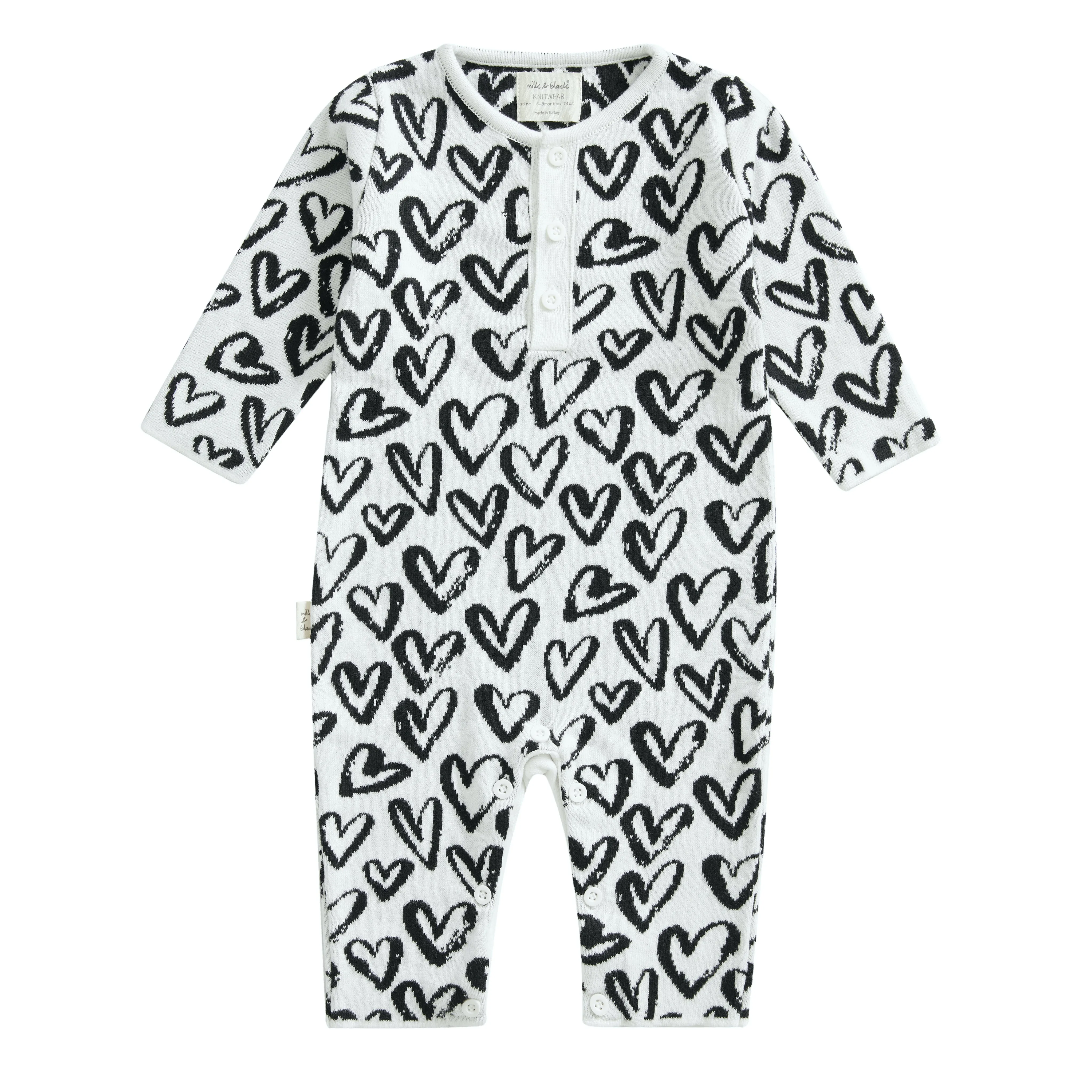 LOVE knitted 0 cotton romper