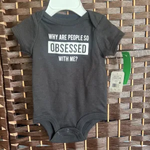 lullaby,Bl/Wh,3-6 mos,Obsessed onesie