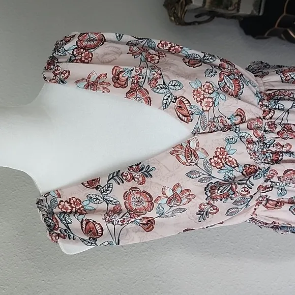 Lulu's Wings of Fancy Blush Pink Floral Print Maxi Dress