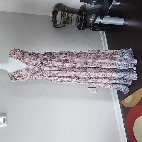 Lulu's Wings of Fancy Blush Pink Floral Print Maxi Dress