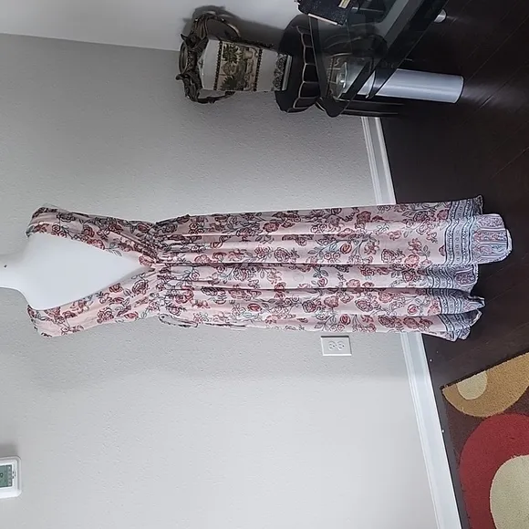 Lulu's Wings of Fancy Blush Pink Floral Print Maxi Dress