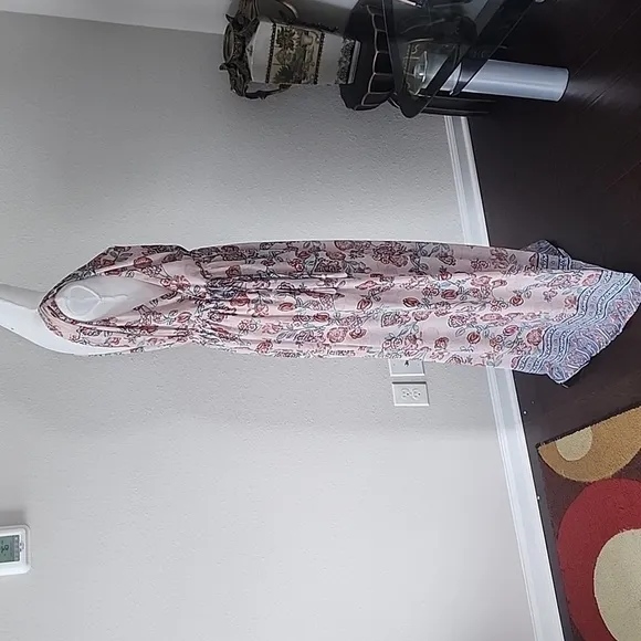 Lulu's Wings of Fancy Blush Pink Floral Print Maxi Dress