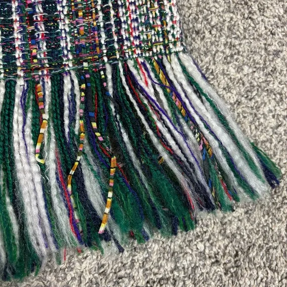 Maeve Multicolored Fringe Tweed Pencil Skirt Size 12