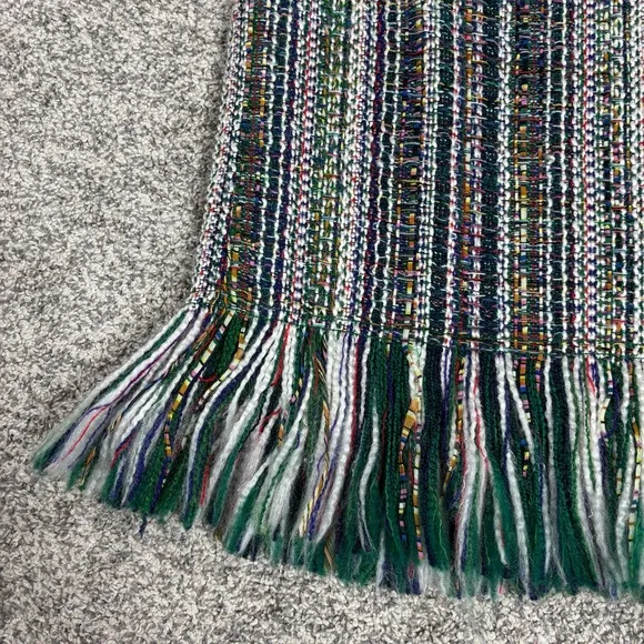 Maeve Multicolored Fringe Tweed Pencil Skirt Size 12
