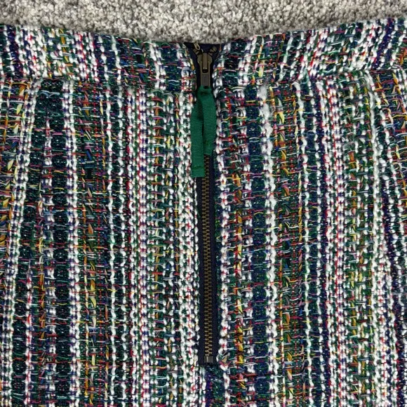 Maeve Multicolored Fringe Tweed Pencil Skirt Size 12