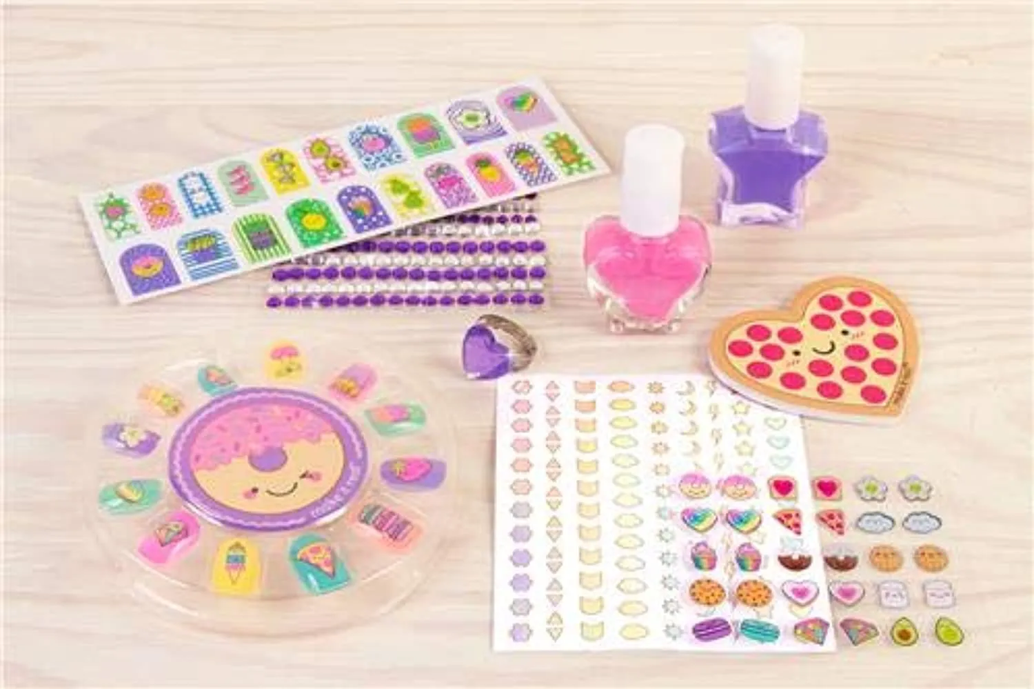 Make It Real - Glitter Girls Nail Party. Nail Art Manicure Set for Kids, Complete with Faux Nails, Nail Polish, Nail Stickers, Nail File, Body Jewels and More!