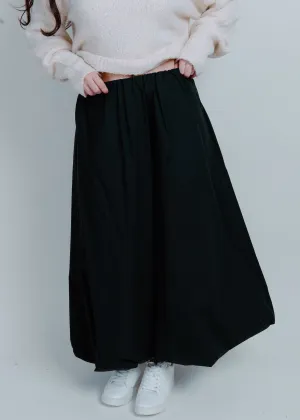Malen Bubble Midi Skirt - Black
