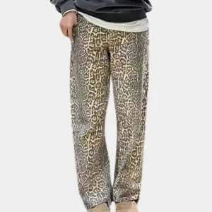Malena - Women's leopard print jeans