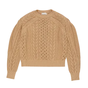 MAMA Russel Cable Knit Jumper (Dessert Sand)