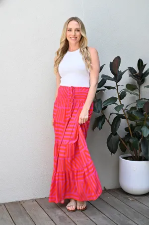 Mara Skirt Fuchsia / Orange