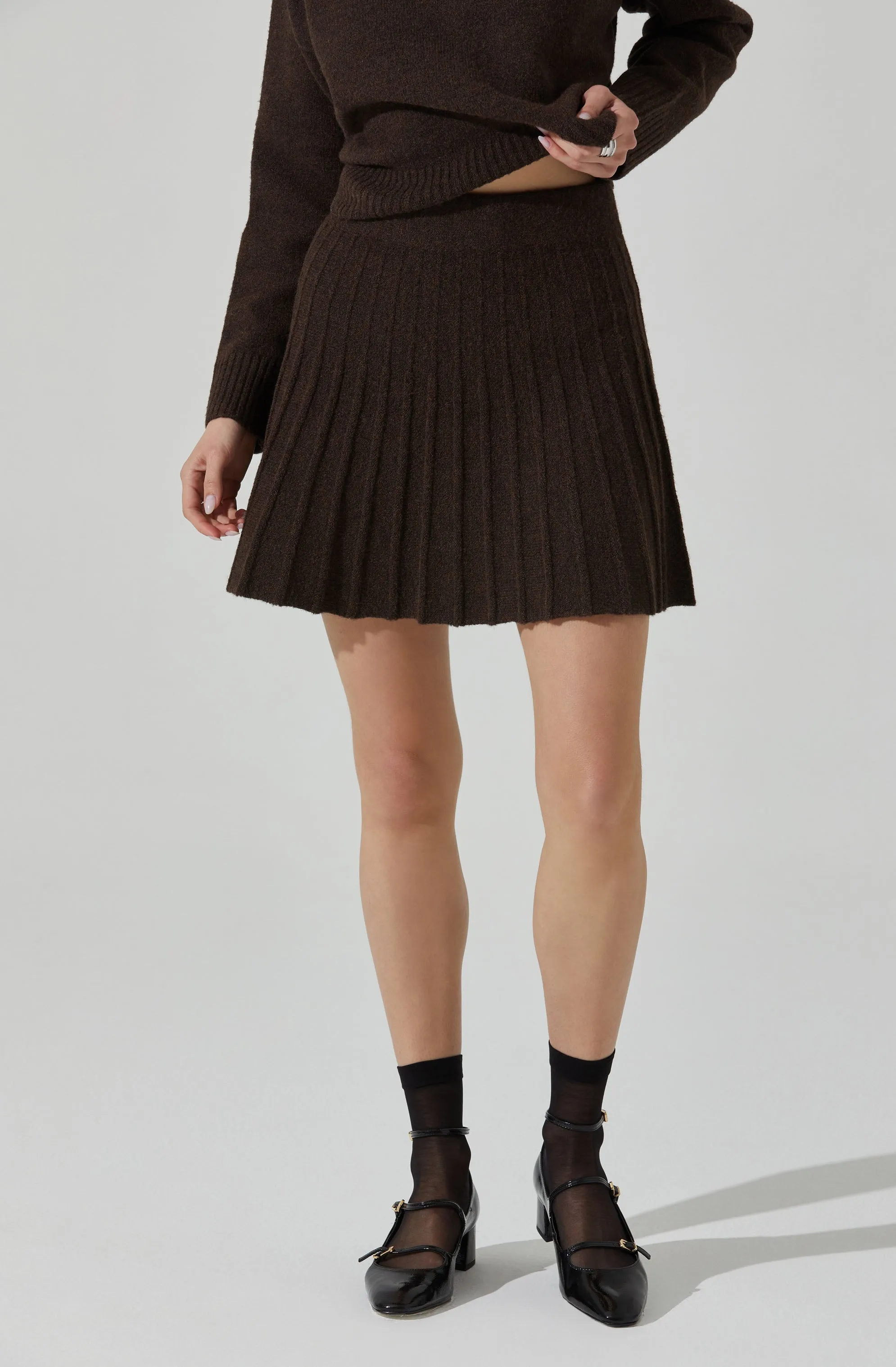 Marceline Pleated Mini Skirt