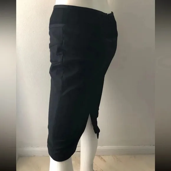 Marciano Women's pencil Skirt Stretch Black Knee Length Cotton Wide Waist Size 2