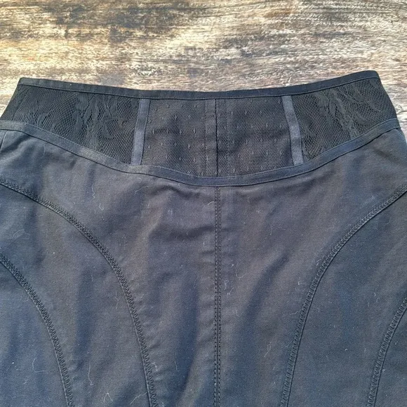 Marciano Women's pencil Skirt Stretch Black Knee Length Cotton Wide Waist Size 2