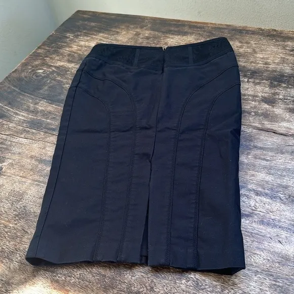 Marciano Women's pencil Skirt Stretch Black Knee Length Cotton Wide Waist Size 2