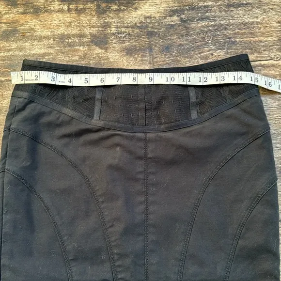 Marciano Women's pencil Skirt Stretch Black Knee Length Cotton Wide Waist Size 2