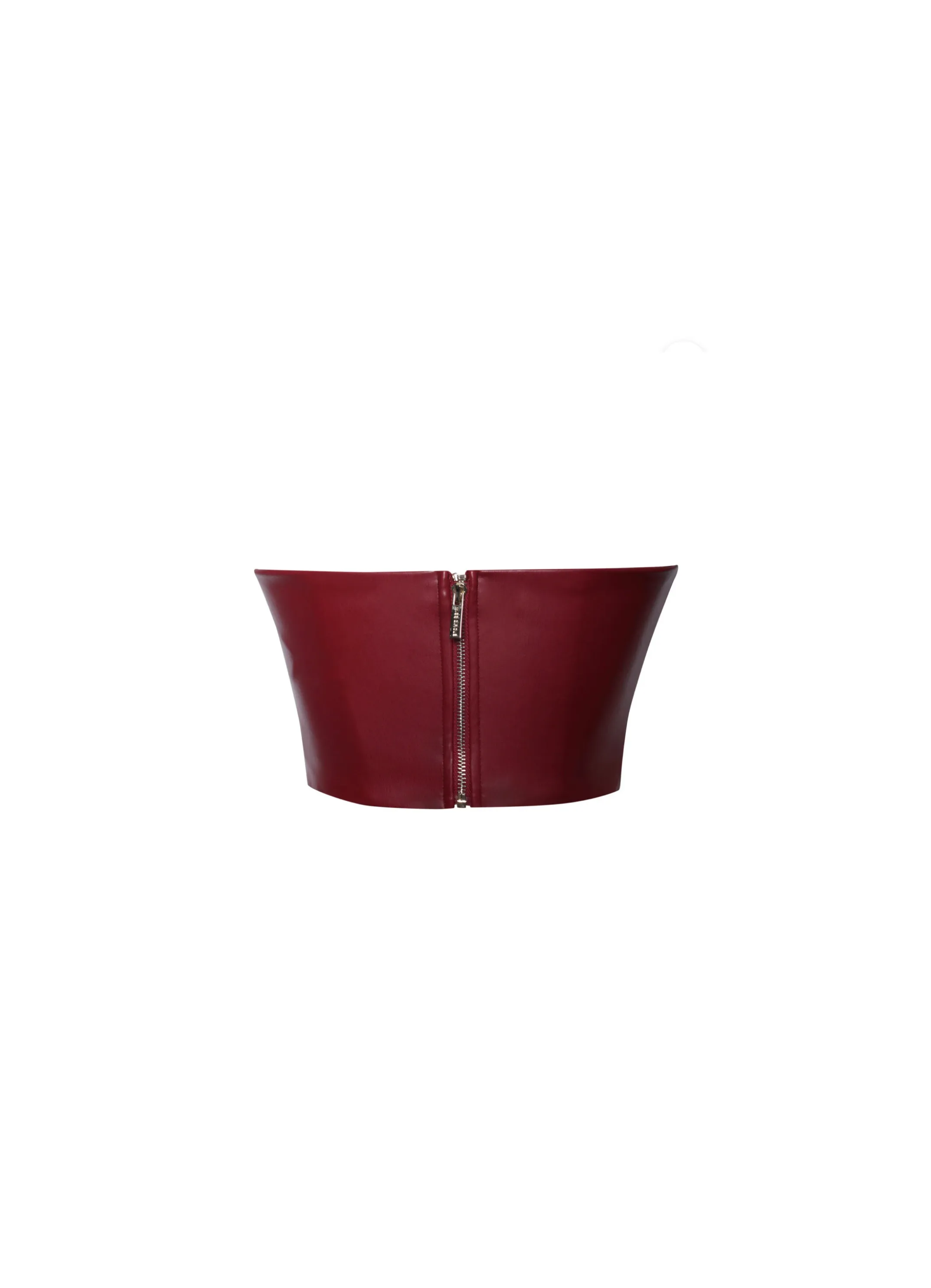 Margiela | Burgundy Vegan Leather Corset