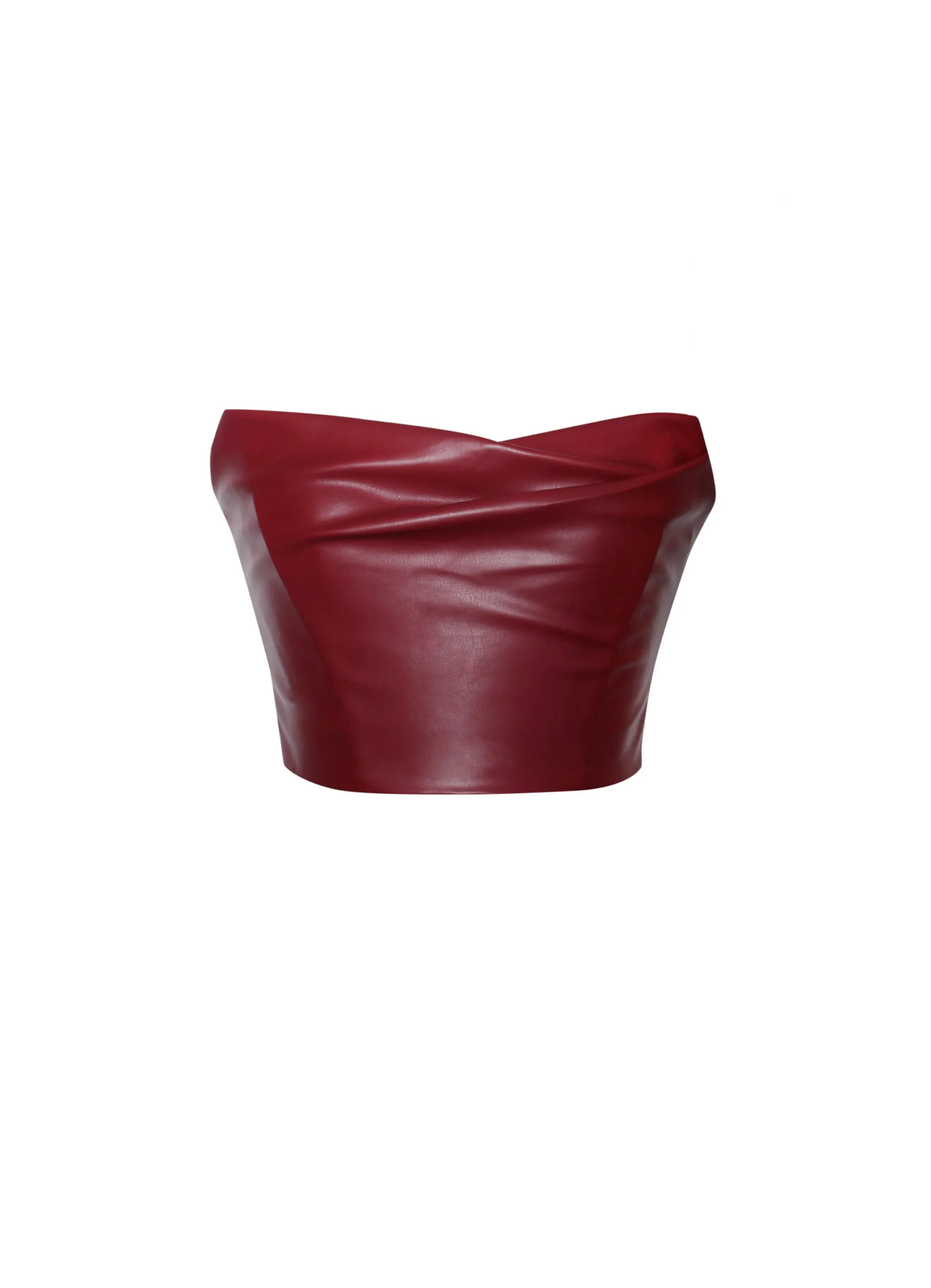 Margiela | Burgundy Vegan Leather Corset