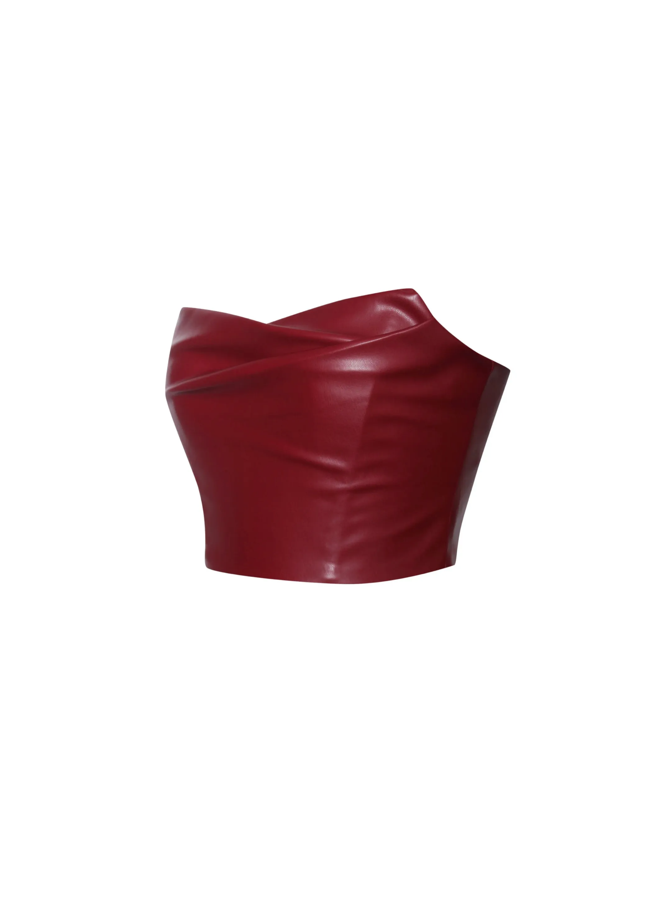 Margiela | Burgundy Vegan Leather Corset