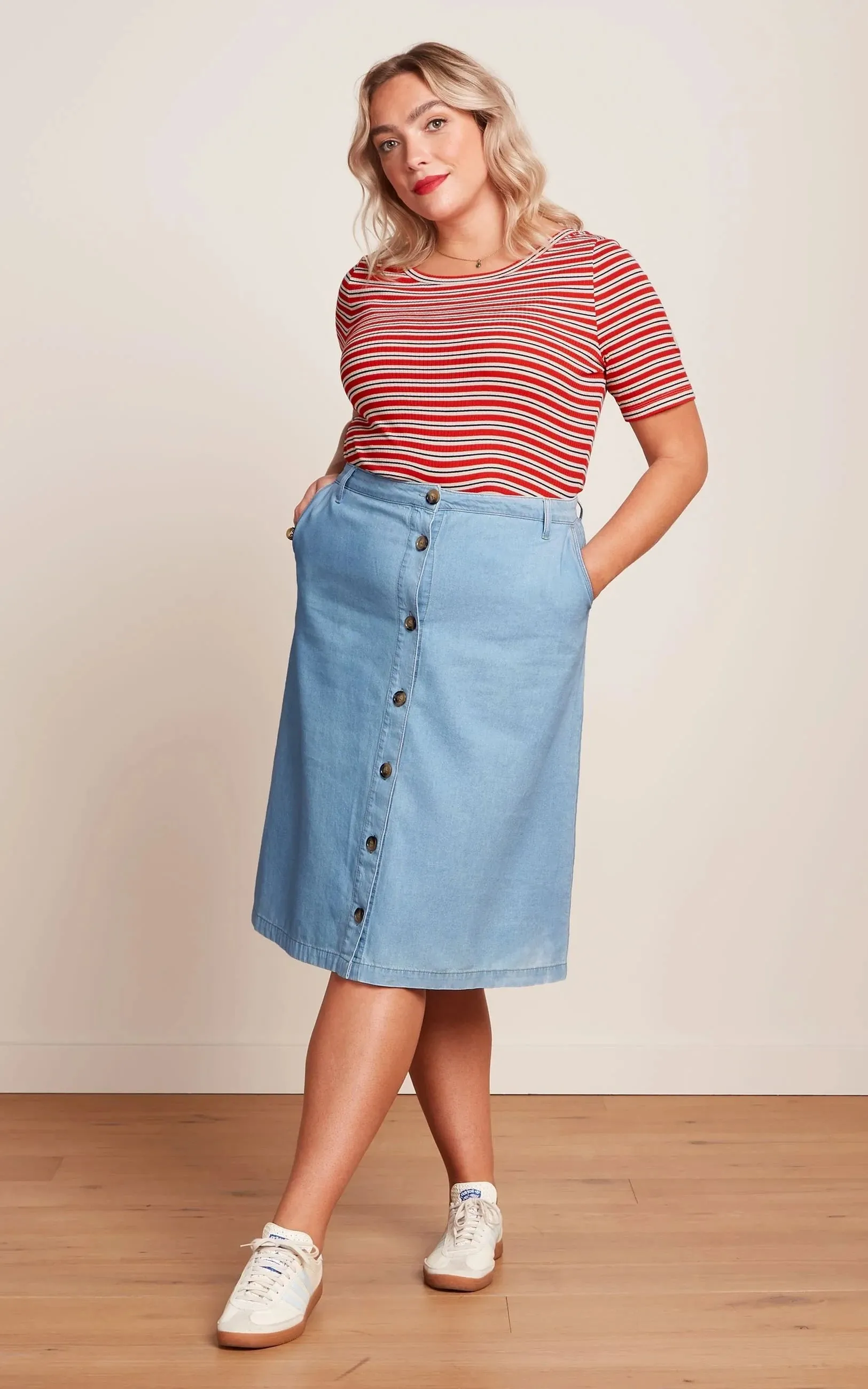 Marie Skirt Festa Light Denim Blue Tint