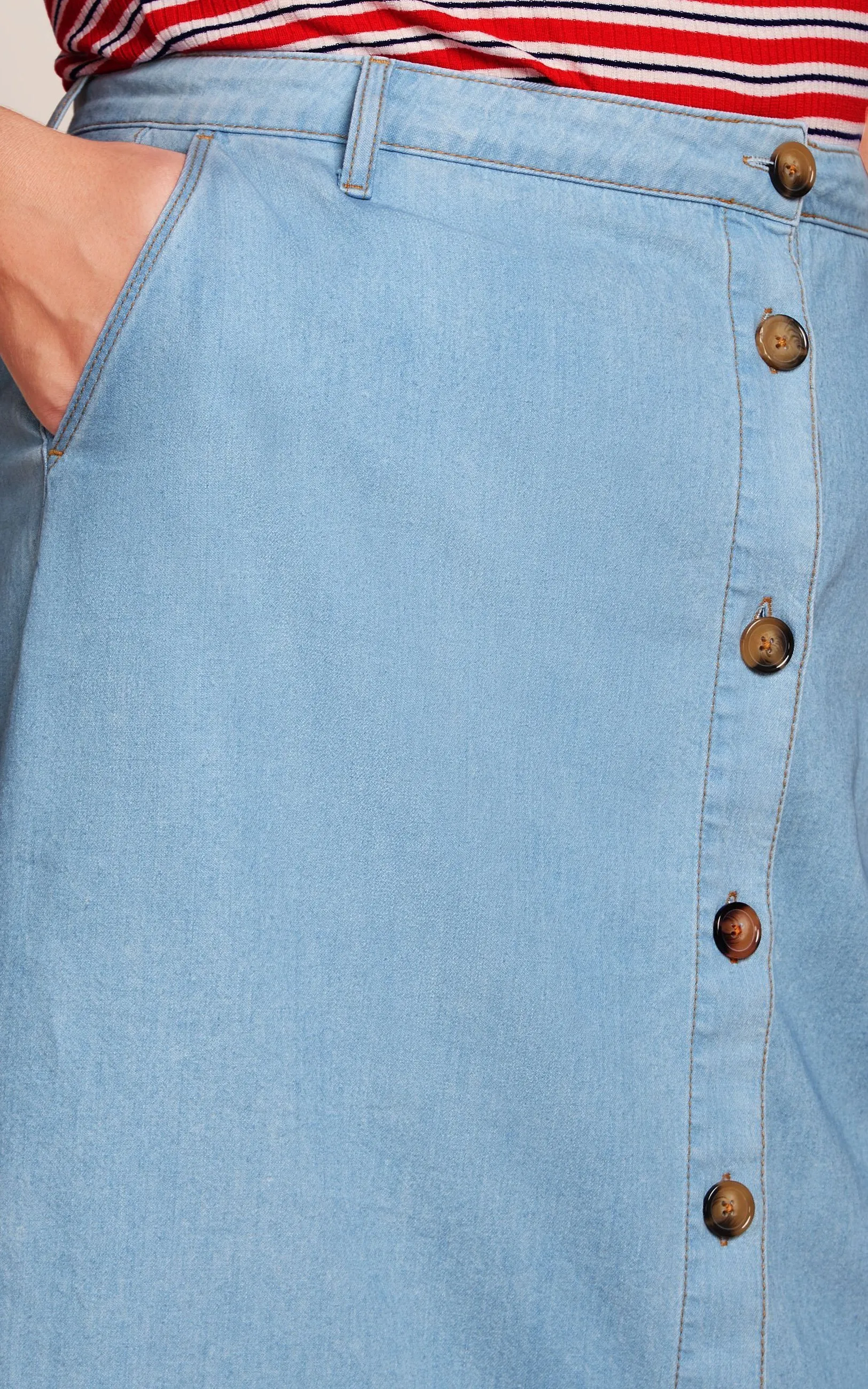 Marie Skirt Festa Light Denim Blue Tint