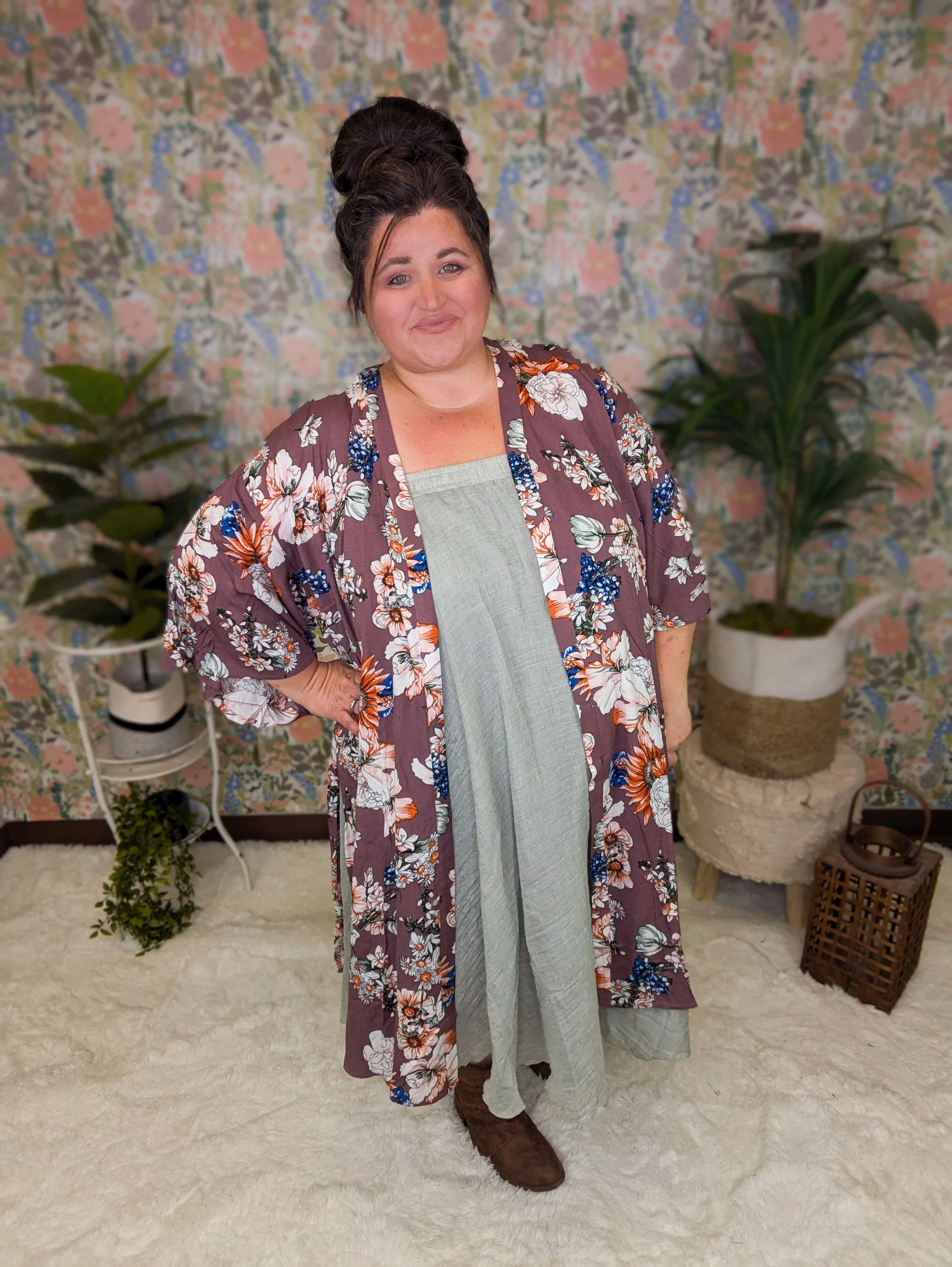 Martie Pull On Midi Skirt in Sage