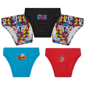 Marvel Boys Briefs Underwear, Comfy Breathable Pants for Kids - Pack of 5