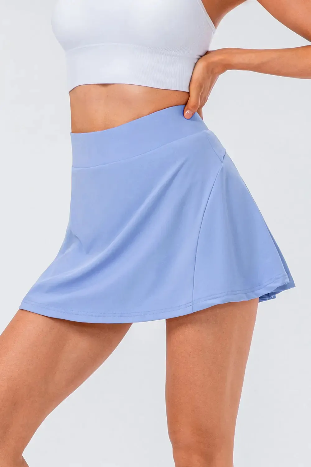 'Maryam' High Waist Pleated Active Skirt