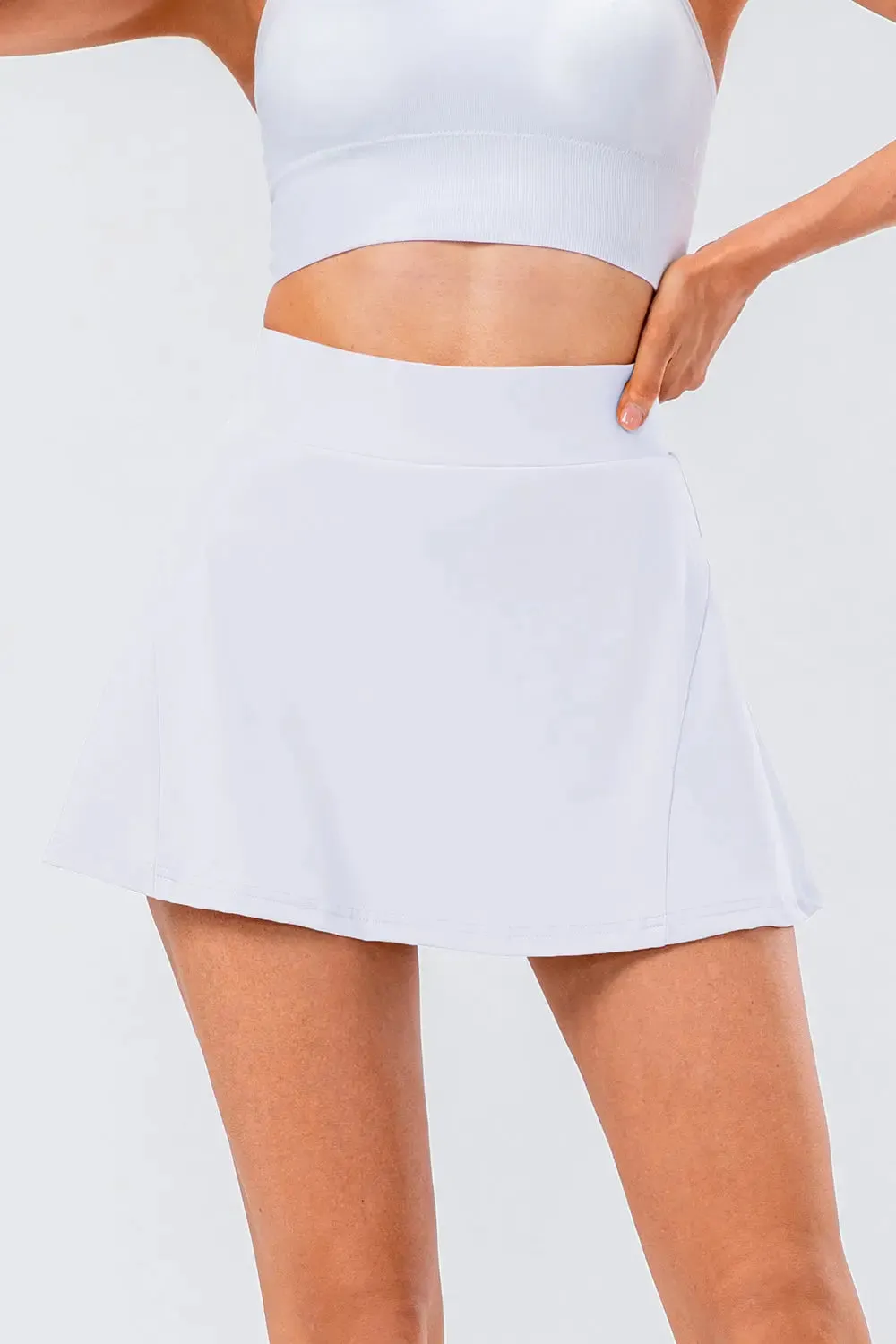 'Maryam' High Waist Pleated Active Skirt