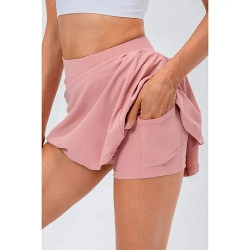 'Maryam' High Waist Pleated Active Skirt