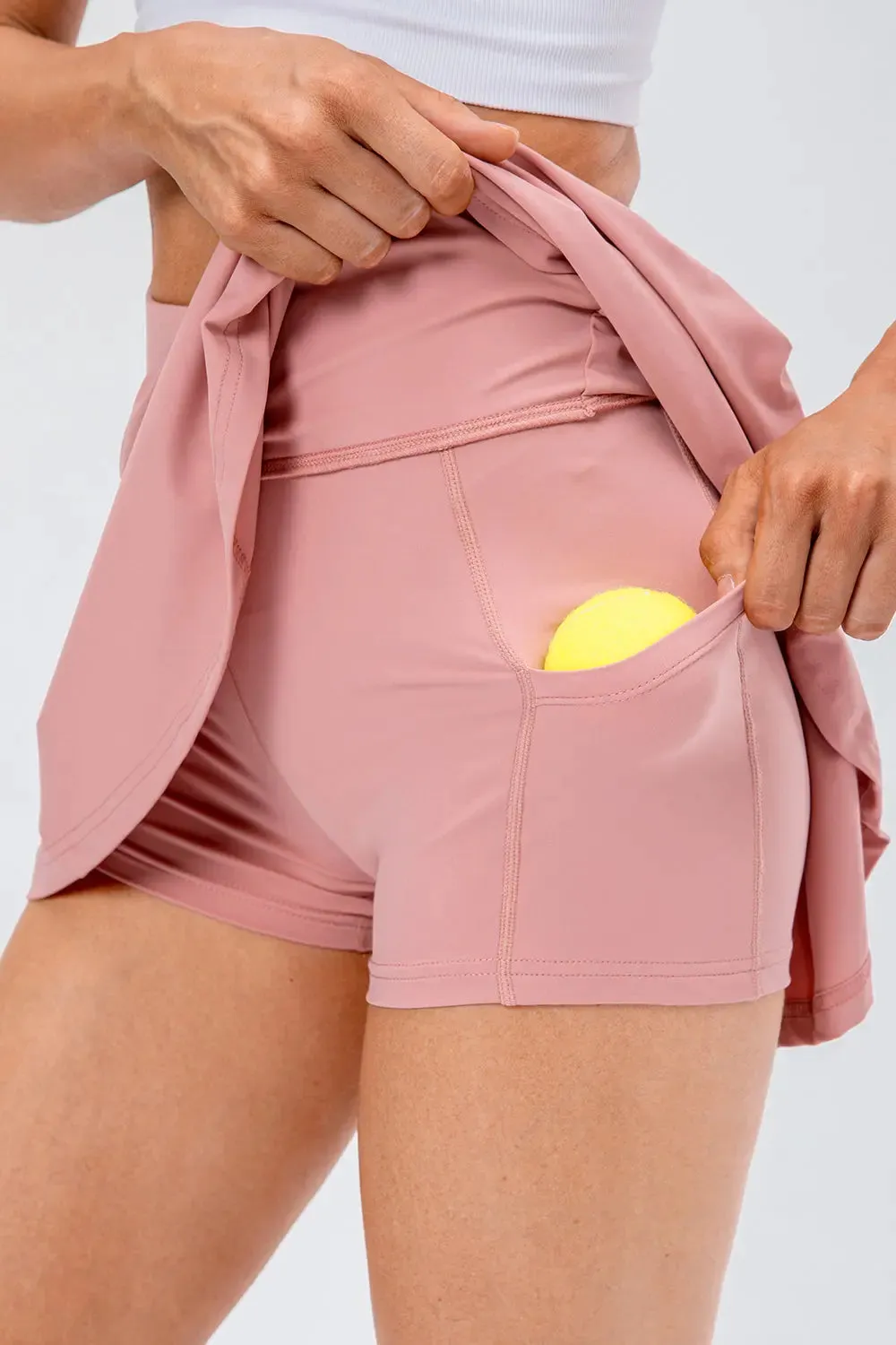 'Maryam' High Waist Pleated Active Skirt