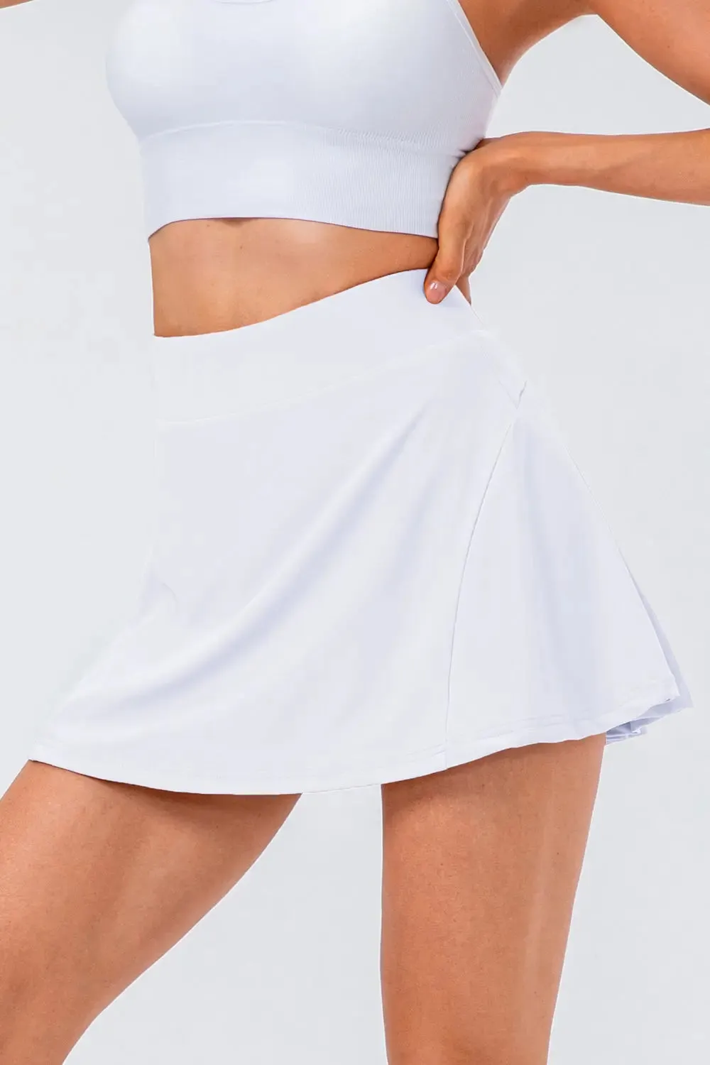 'Maryam' High Waist Pleated Active Skirt