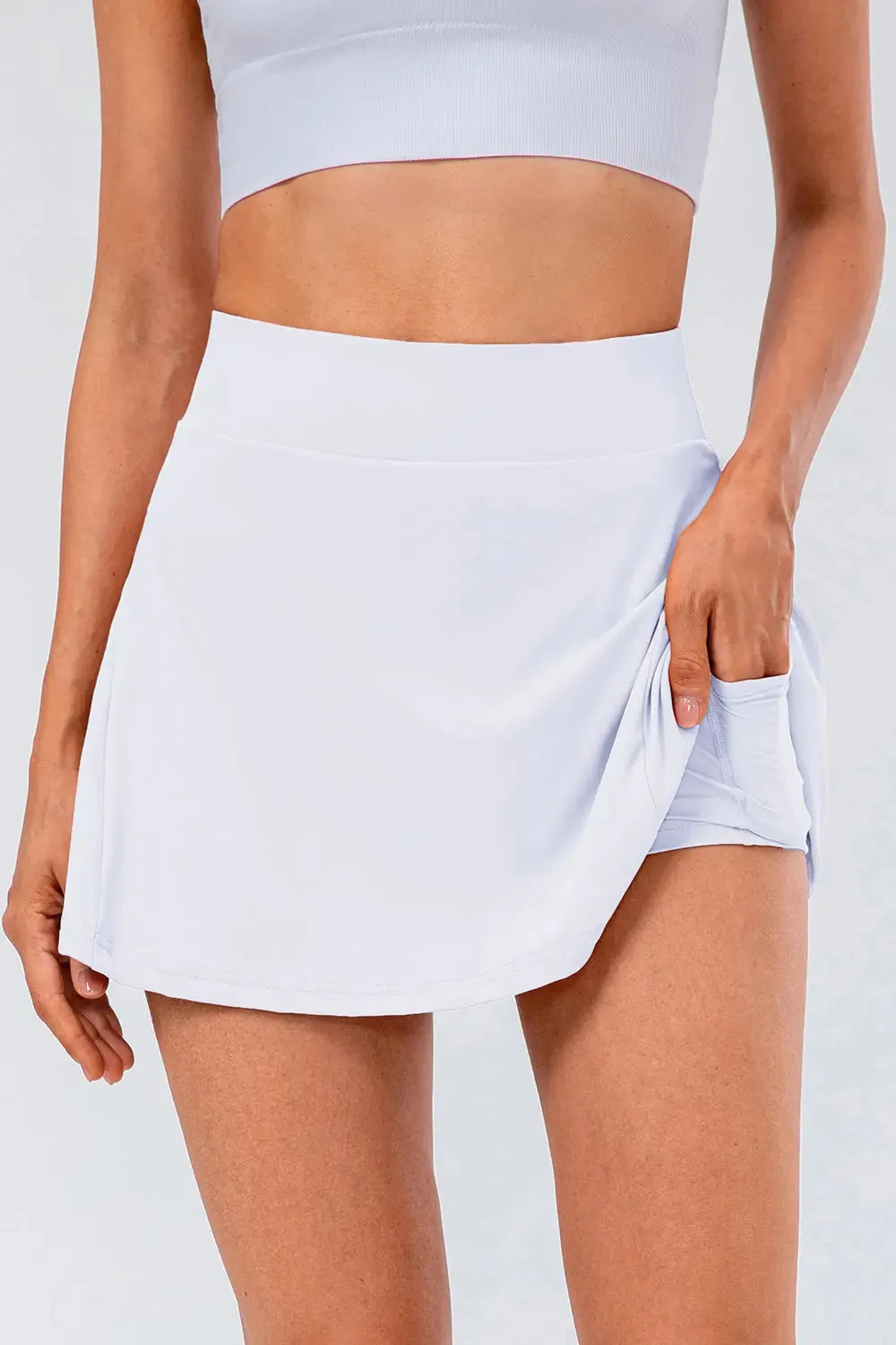 'Maryam' High Waist Pleated Active Skirt