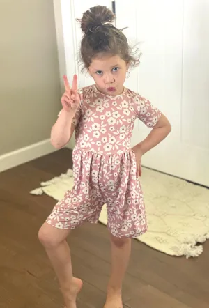Mauve Flower Romper