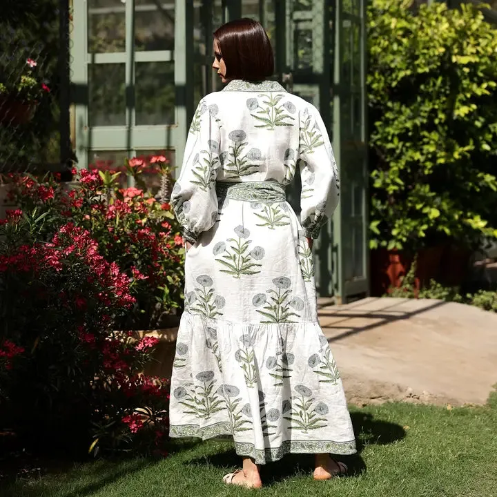 Maxi Dress - CAPRI Blue Flower