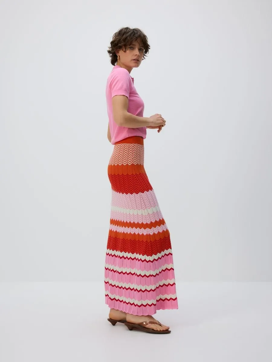 Maxi jersey skirt