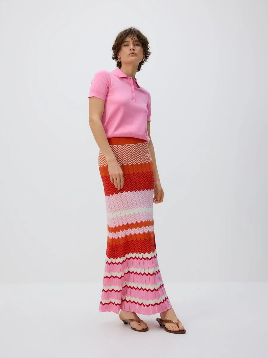 Maxi jersey skirt