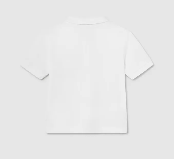 Mayoral Baby Boy White Polo Shirt