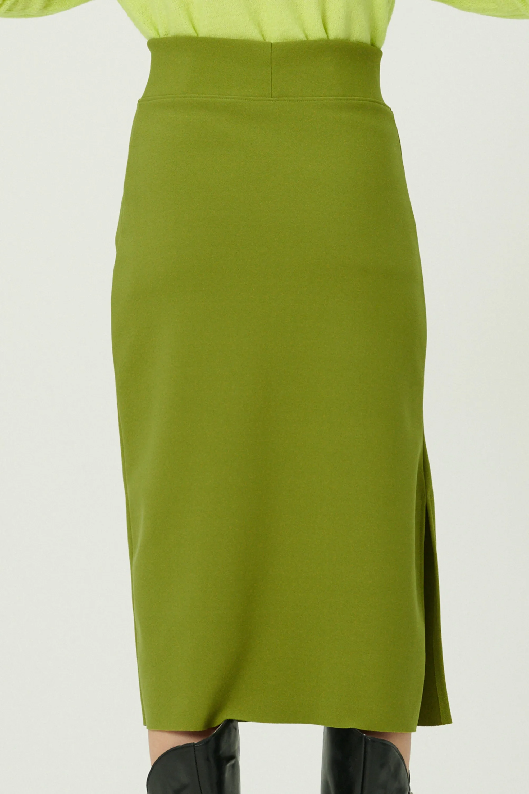 Melissa Slit Front Stretch Skirt