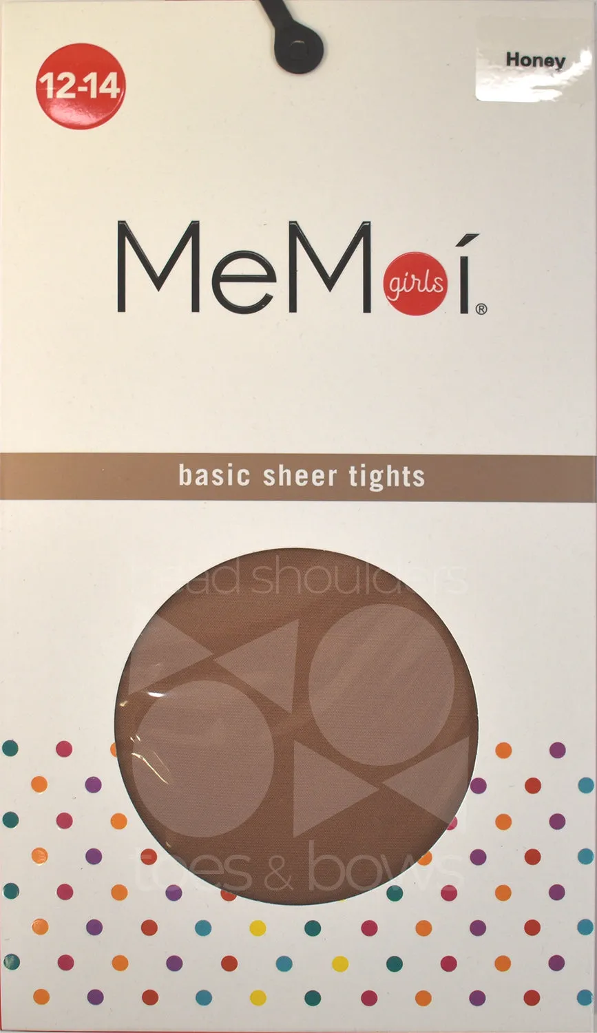 Memoi Girls 30 Denier Sheer Stockings - Honey MK-303
