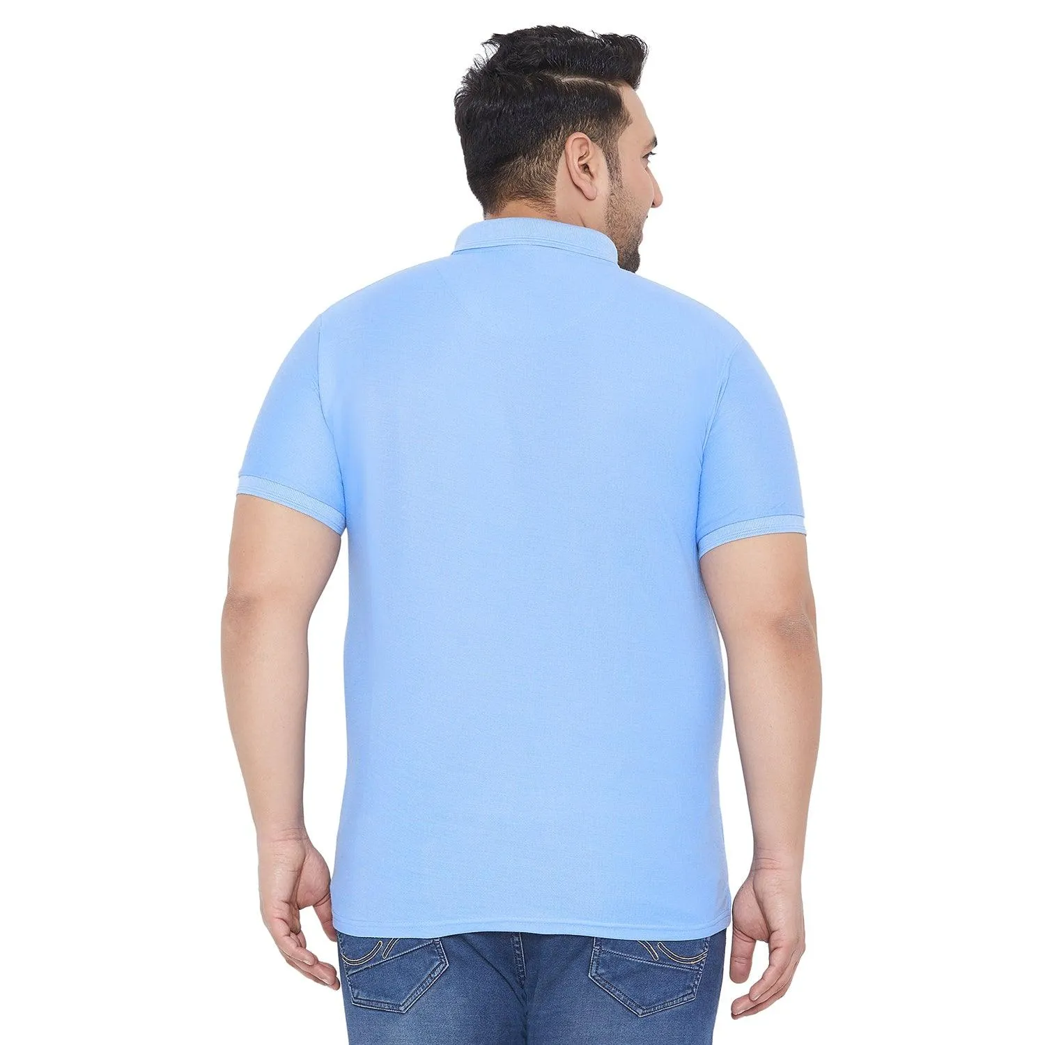 Men Plus Size Bbsie-SB Solid Polo Tshirt